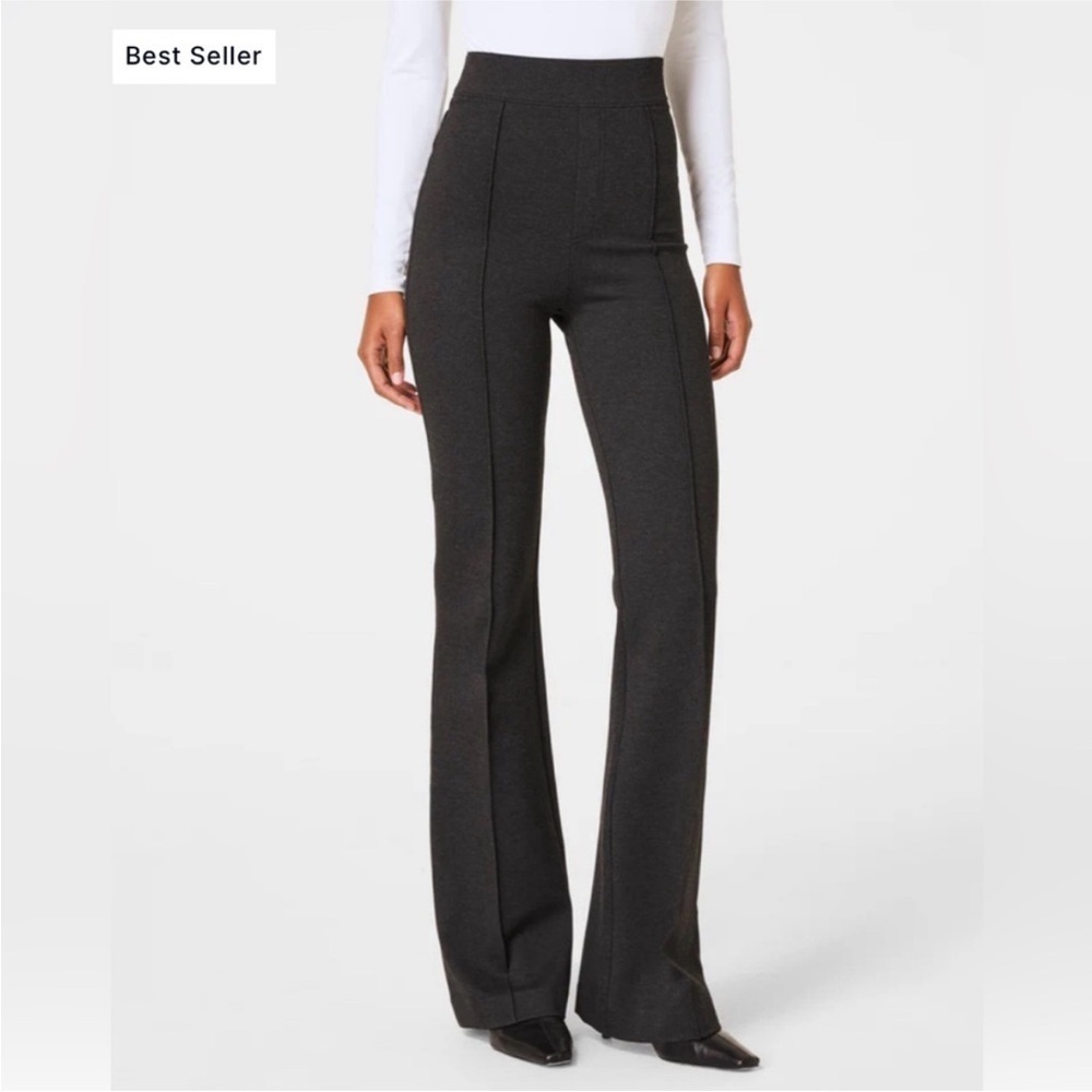 SPANX The Perfect Ponte Pant High Rise Flare Charcoal Gray Size Small Tall